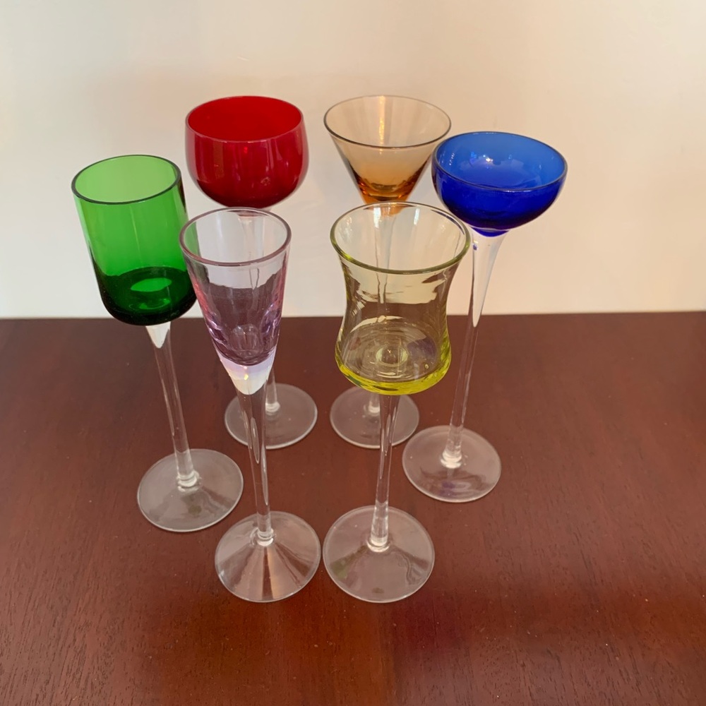 Vintage Multi Colored Glasses